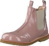 Angulus Chelsea boot w stitched detail Patent powder/Beige