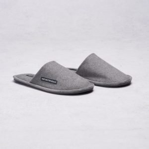 Armani Slippers Grey Melange