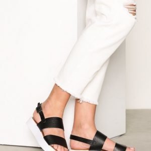 Bianco Flatform Strap Sandal Sandaalit Musta