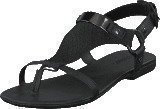 Bianco Graphic Suede Sandal Black