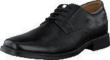 Clarks Tilden Plain Black Leather