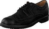 Clarks Wahlton Wing Blk Tumbled Lea