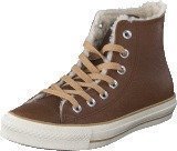 Converse All Star Leather Shearling Hi Dark Earth