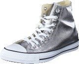 Converse All Star Metallics-Hi Gunmetal/White/Black