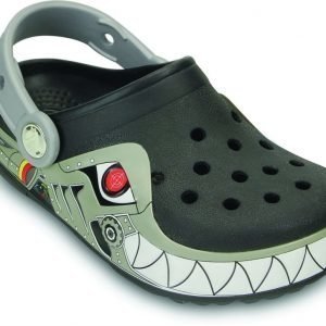 Crocs Pistokkaat Crocband Lights Robo Shark Musta/Hopea