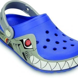 Crocs Pistokkaat Crocband Lights Robo Shark Sea Blue/Silver