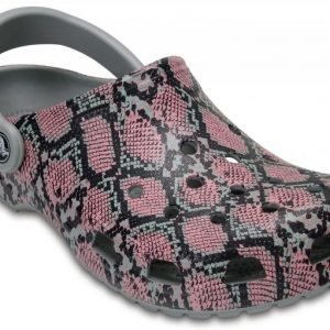 Crocs Sandaalit Harmaa Classic Snakeskin Graphic