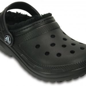 Crocs Sandaalit Lapset Musta Classic Fuzz Lined