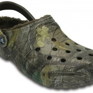 Crocs Sandaalit Miehille Ruskea Classic Realtree Xtra Fuzz Lined