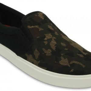 Crocs Tennarit Miehille Ruskea CitiLane Graphic Slip-on Sneaker