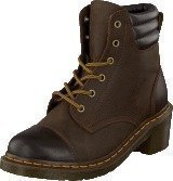 Dr Martens Parade Rugged Alexandra 6-eye Padded Collar Dark Brown