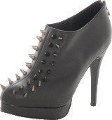 Fashion By C Heel with rivets Black