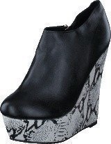 Fashion By C Snake wedge Black/white