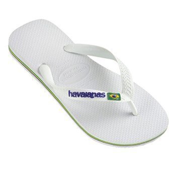 Havaianas Brasil Logo Flip Flop White