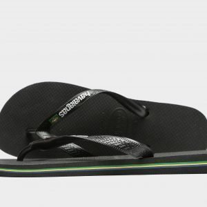 Havaianas Brazil Logo Flip Flops Musta