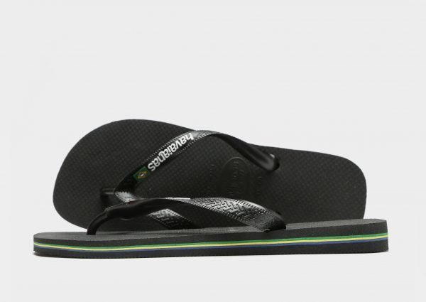 Havaianas Brazil Logo Flip Flops Musta