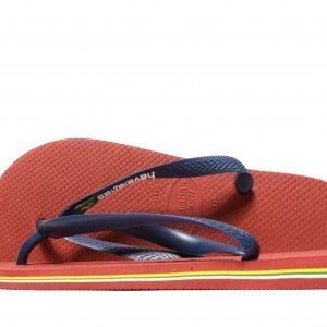 Havaianas Brazil Logo Flip Flops Punainen