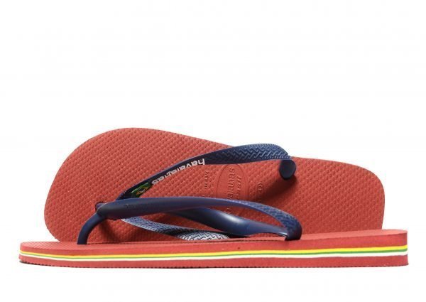 Havaianas Brazil Logo Flip Flops Punainen