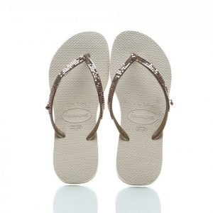 Havaianas Slim Metal Mesh Flipflopit Beige