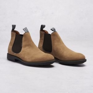 Hush Puppies Carl Chelsea Suede Mushroom