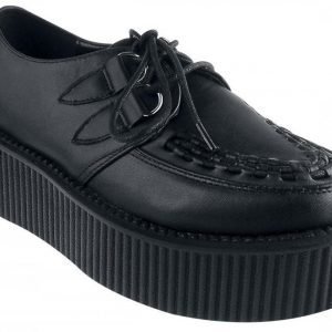 Industrial Punk Black Leather Creepers Creepers-kengät