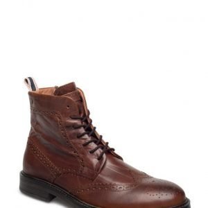 Jack & Jones Jfwhugh Leather Brogue Boot Cognac