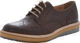 Knowledge Cotton Apparel Brogue Shoe Dark Earth