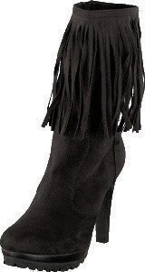 Lady Cg Kansas Long Fringe Boot Black