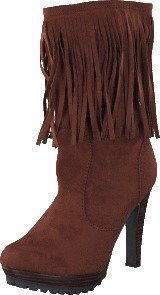 Lady Cg Kansas Long Fringe Boot Brown