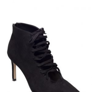 Mango Heel Lace-Up Ankle Boots