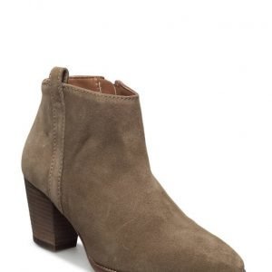 Mango Leather Western Ankle Boots