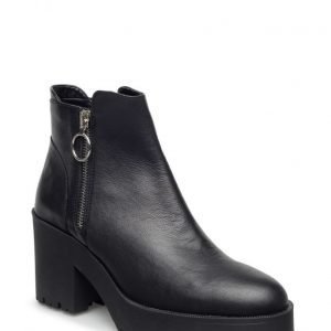 Mango Platform Leather Ankle Boots