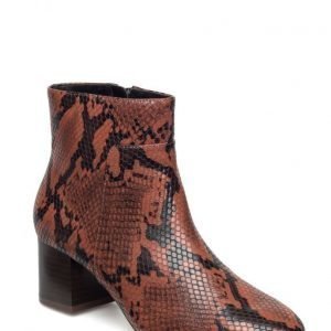 Mango Snake-Effect Ankle Boots