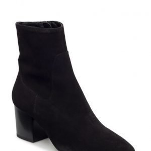 Mango Zipped Leather Ankle Boots