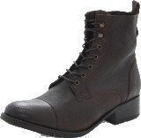 Marc O Polo Lace Flatheel Bootie Washed Buffalo Dark brown