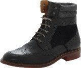 Marc O Polo Lace Flatheel Bootie Washed Lamb/Suede Black