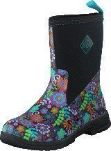 Muckboot Breezy Mid Black/Flowers