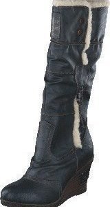 Mustang 1083601 W Wedge High Boot Graphite