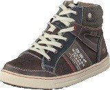 Mustang 5033504 Jr High Top Sneaker Dark Brown