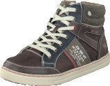 Mustang 5033504 Youth High Top Sneaker Dark Brown