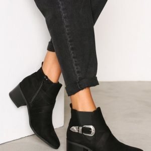 New Look Buckle Western Ankle Boot Bootsit Black