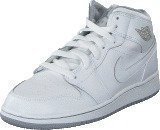 Nike Air Jordan 1 Mid Bg White/Wolf Grey