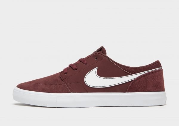 Nike Sb Solarsoft Portmore Burgundy / White