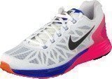 Nike Wmns Nike Lunarglide 6 White/Black-Hypr Pnk-Hypr Cblt