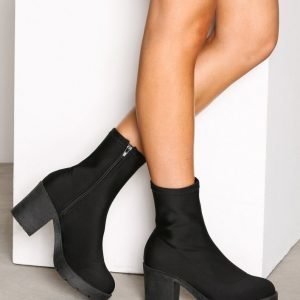 Nly Shoes Chunky Lycra Boot Nilkkurit Musta