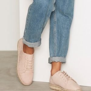 Nly Shoes Lace Up Espadrille Espadrillot Dusty Pink