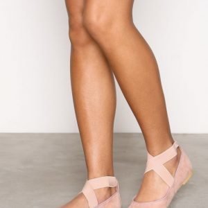 Nly Shoes Lacing Ballerina Ballerinat Dusty Pink