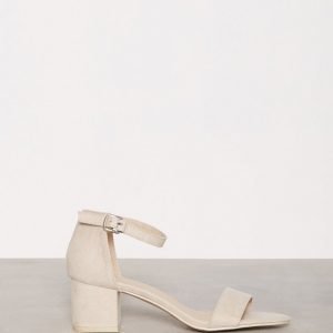 Nly Shoes Low Block Heel Sandal Mokkanahkasandaalit Beige