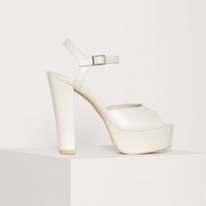 Nly Shoes Plain Platform Sandal Sandaletit White Pearl