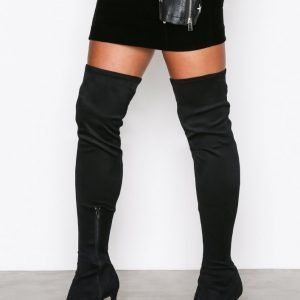 Nly Shoes Pointy Stiletto Thigh Boot Ylipolvensaappaat Musta
